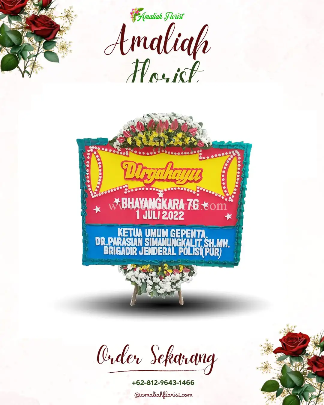 Papan Bunga HUT Ulang Tahun Sungai Menang